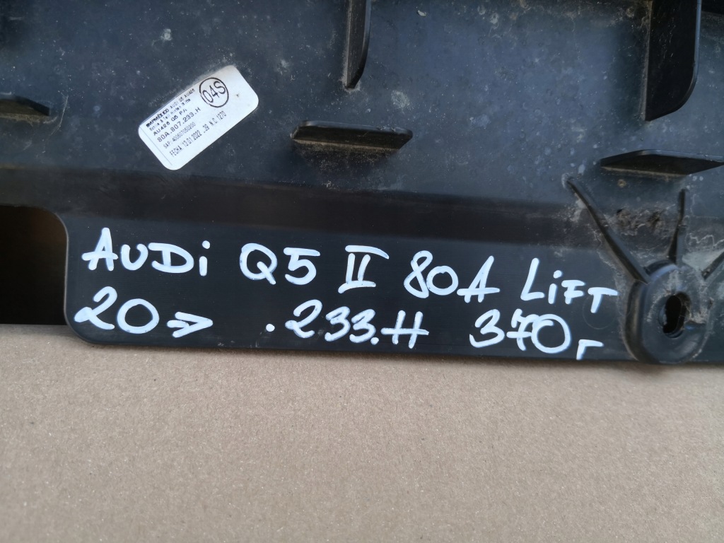 Audi q5 ii 80a lift 20- плита pod бампер передній Ціна
