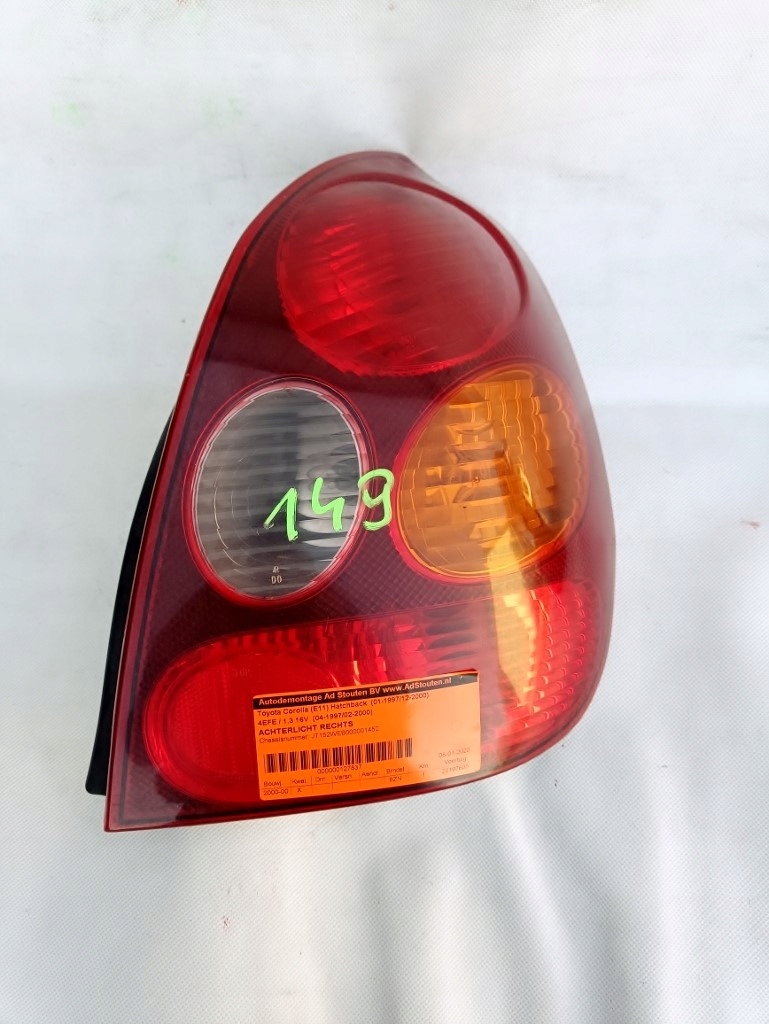 фото №1, Toyota corolla verso лампа задняя правая