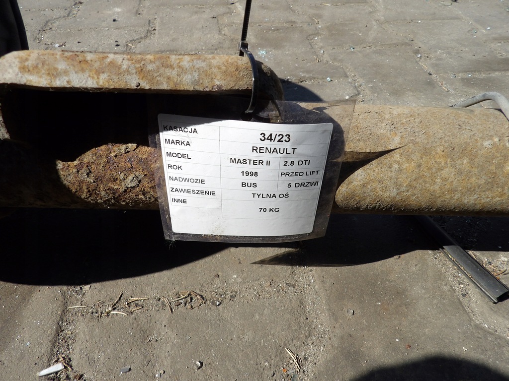 фото №2, Oś задняя тормозные барабаны renault master ii