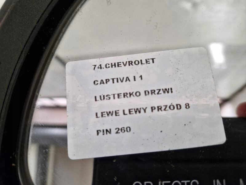 фото №8, Chevrolet captiva 1 i дзеркало двері ліва 8 pin uk