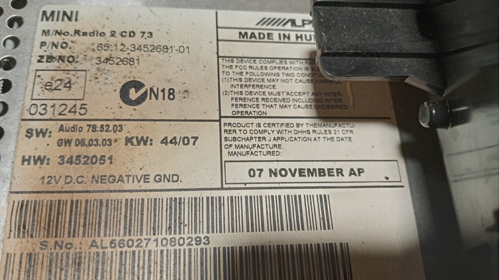 фото №2, Mini cooper r56 радио cd mini boost 3452681