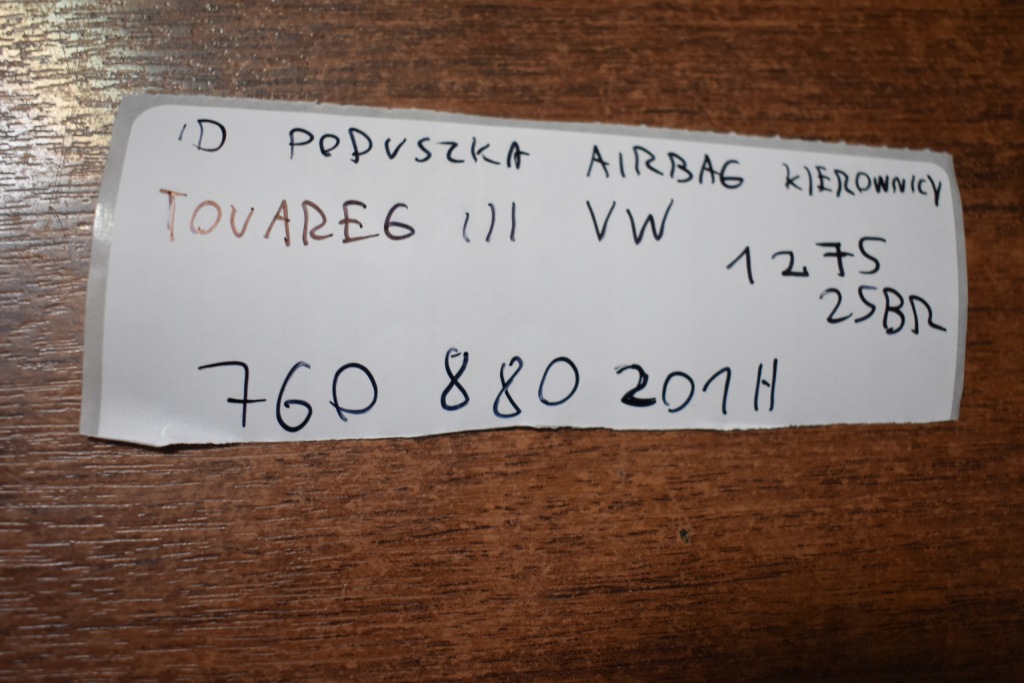 Idealna подушка подушка безопасности руля vw touareg iii 1 с Разборки