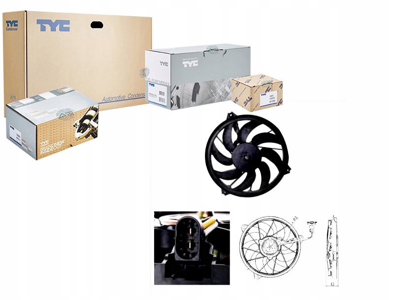 фото №1, Вентилятор радиатора с корпус peugeot 206 1.1-2