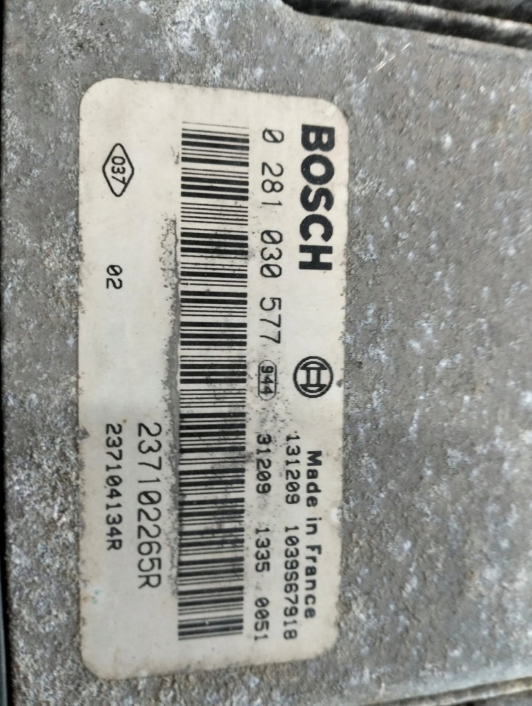 Бортовой компьютер блок управления 0281030577 237102265r renault master 3 Оригинал