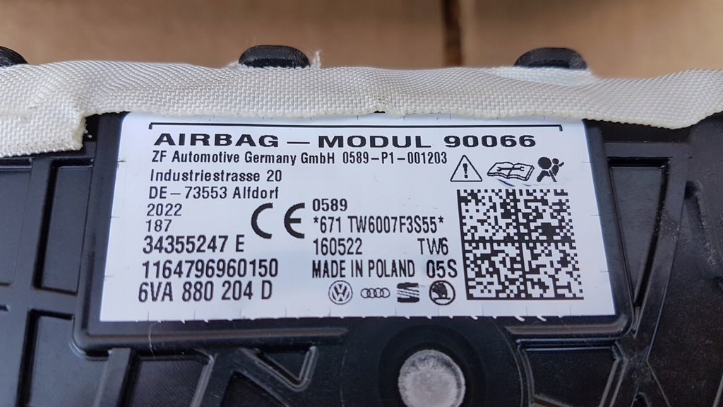 фото №8, Подушка пассажира skoda fabia iv демонтаж