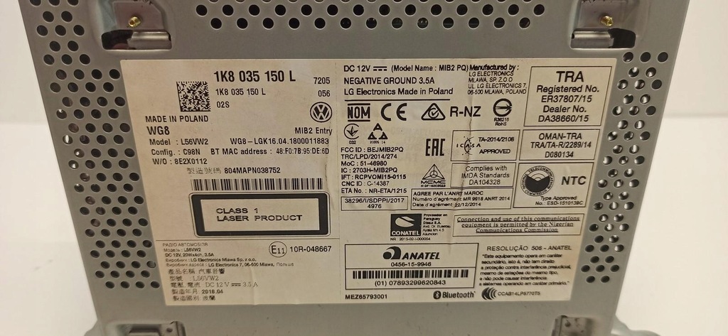 фото №7, Vw transporter t6 радіо навігація + модуль камери заднього виду 1k8035150l