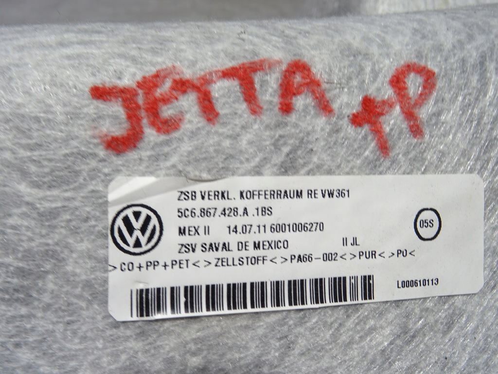 фото №7, Обшивка багажника задня задній правий vw jetta vi 6 5c6