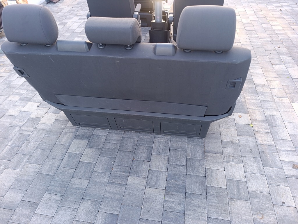 фото №8, Vw t5 t5 lift t6 комплект сидений сиденья multivan stolik заднее сиденье антрацит