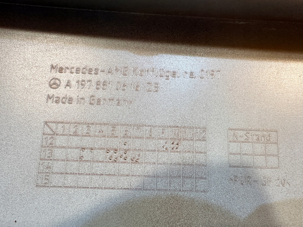 фото №12, Mercedes sls w197 c197 197 black series крыло правый перед передний правый