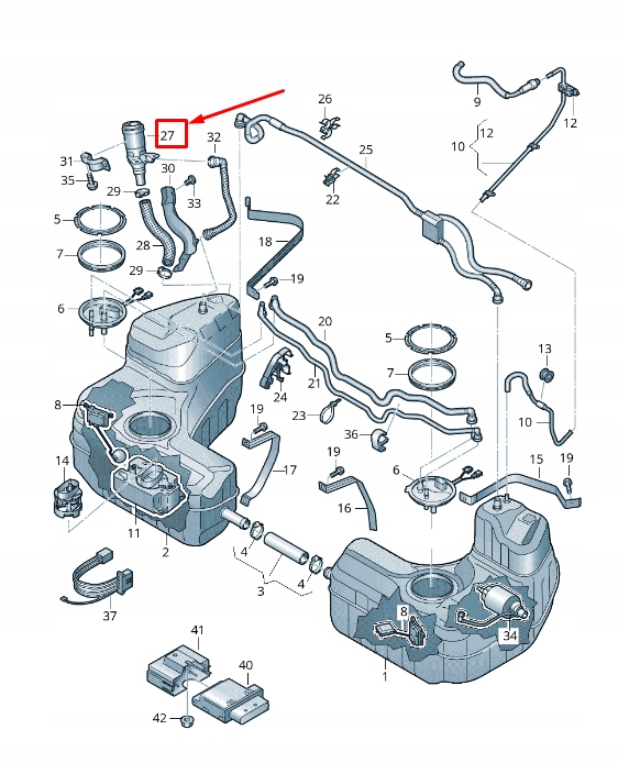 фото №1, Audi r8 4s fuel filler neck 4s7201135m