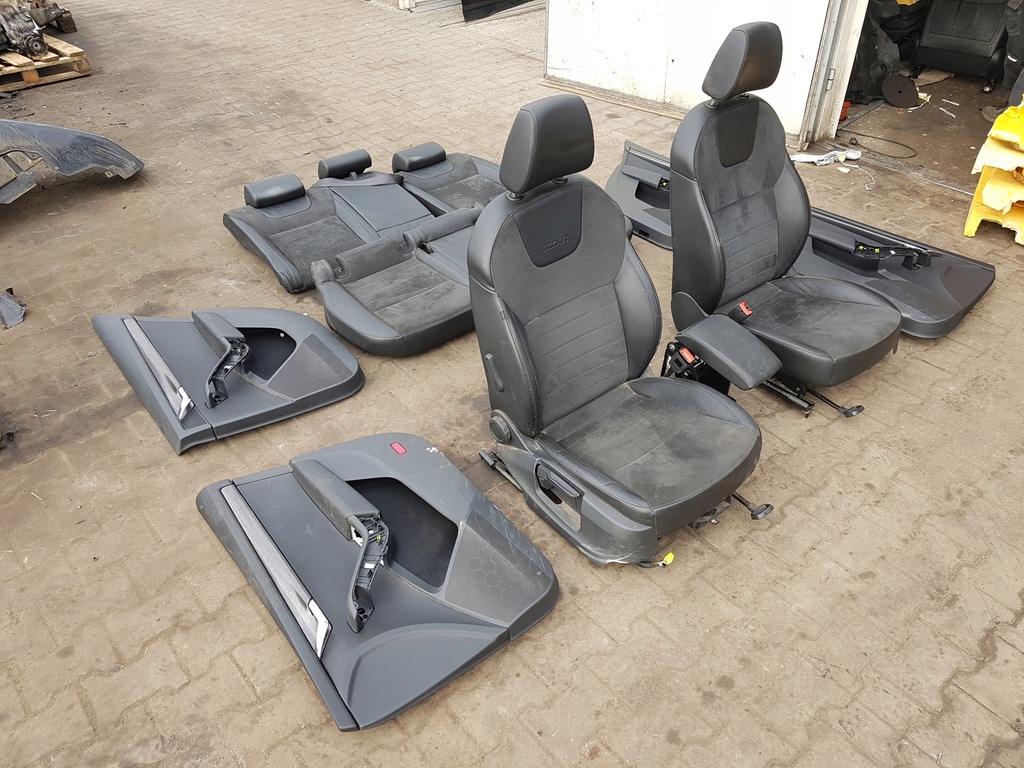 фото №5, Skoda octavia 3 iii kombi scout сиденья кожаный alcantara заднее сиденье обшивки