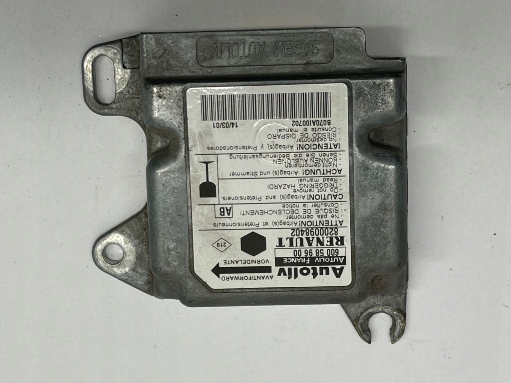 фото №3, Модуль датчик подушка безпеки renault оригінальний номер 8200098402