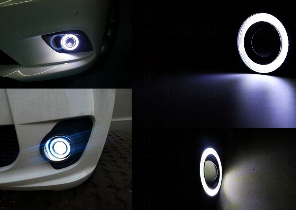 фото №14, 3,5 cala drl світло do рух dziennej angle eye led кільця протитуманні