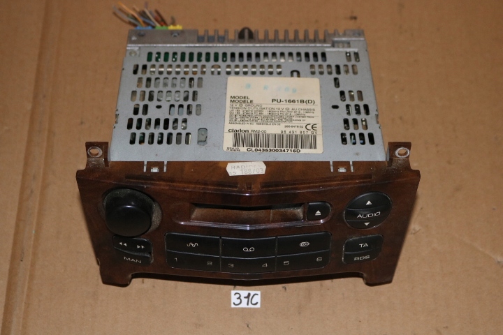 фото №1, Peugeot 607 панель середній рамка drewno dekor радіо clarion pu1661b