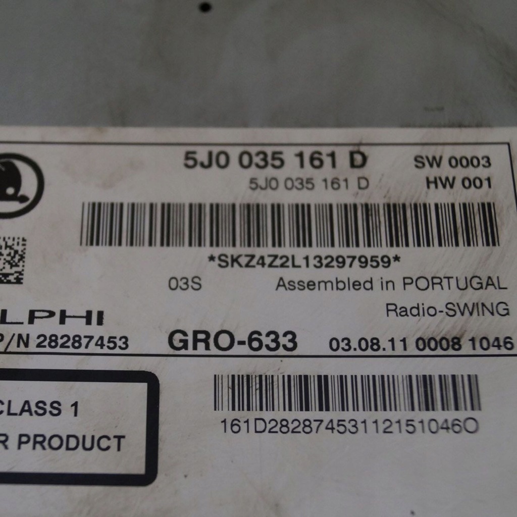 фото №7, Skoda fabia mk2 5j 2010 панель / радиопроигрыватель cd/dvd/gps