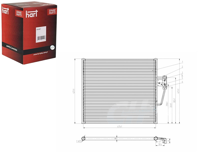 фото №1, Конденсатор конденсатор кондиціонера bmw e39 95-98 hart