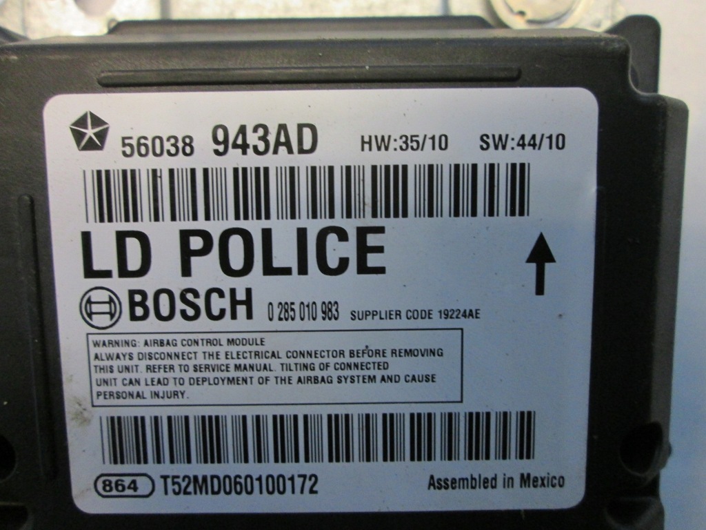 фото №10, Dodge charger 14r 56054077ag модуль подушка безпеки подушок