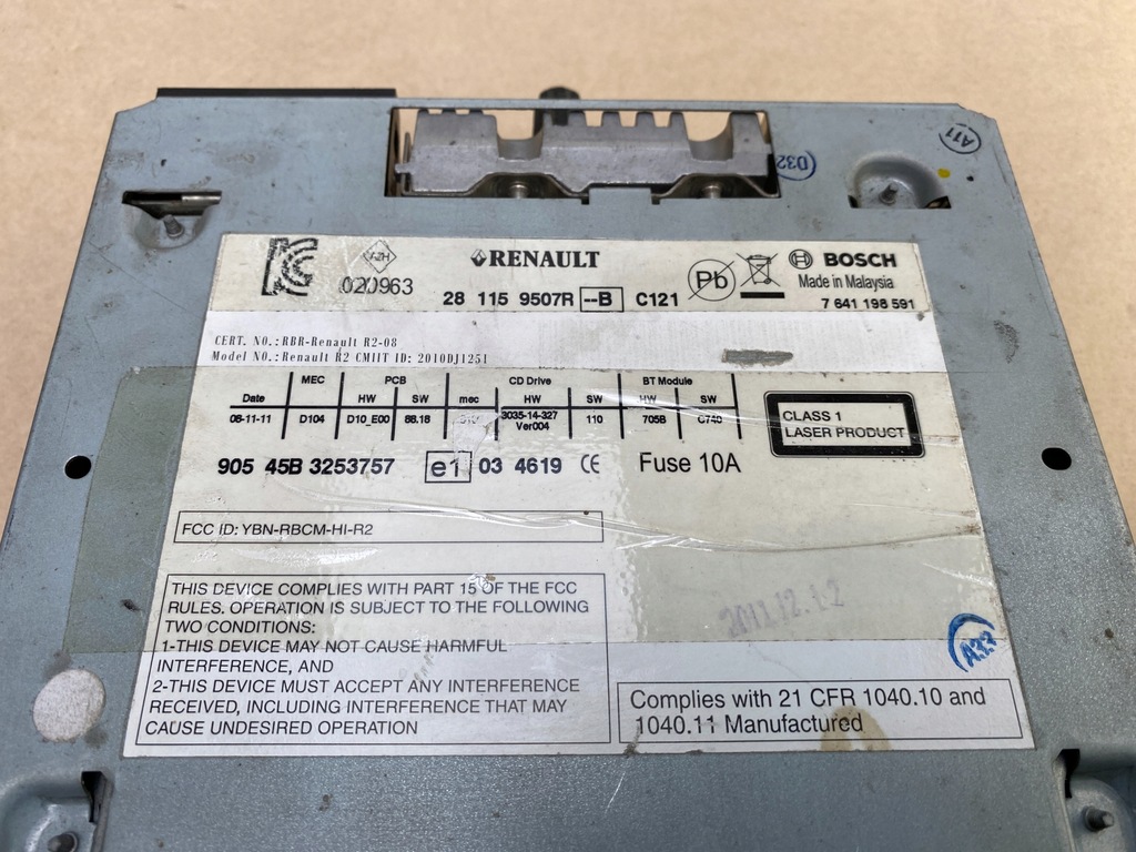 фото №9, Радио заводской renault koleos i lift gps радиопроигрыватель 11-13 281159507r