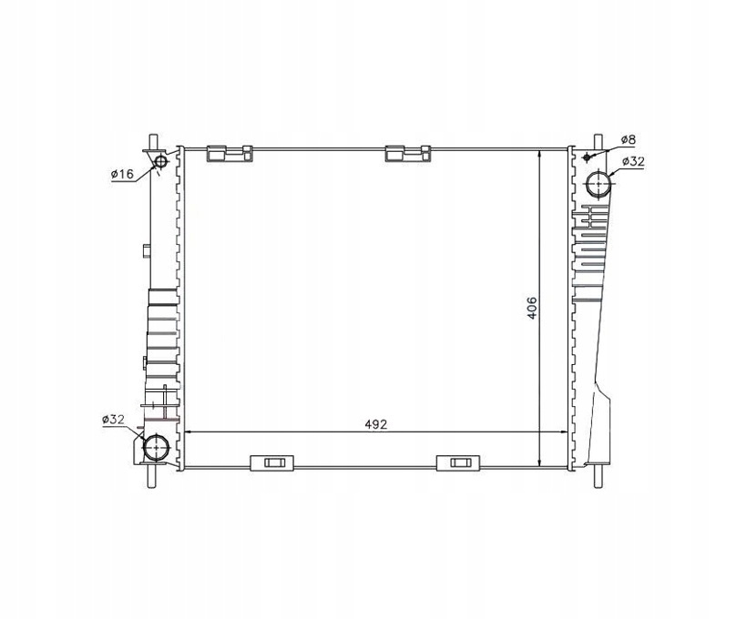 Купить Радиатор renault modus 04- 8200468931 605508-2