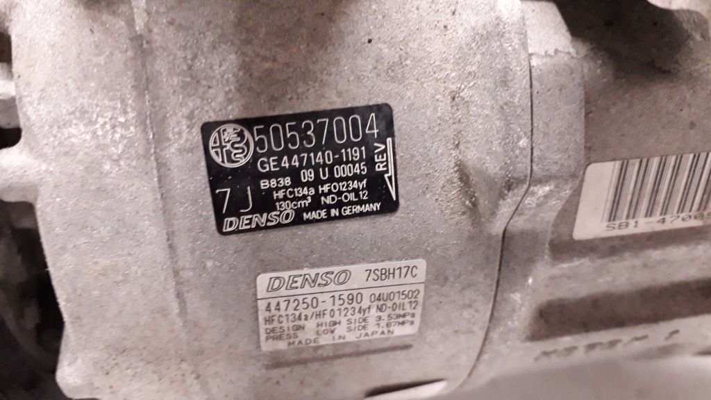 фото №13, Alfa romeo stelvio компрессор кондиционера 50537004