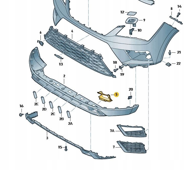 фото №1, Впуск канал воздуха бампер перед seat ateca левый