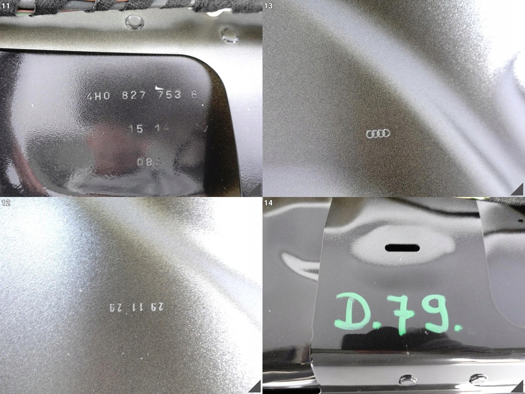 фото №12, Audi a8 s8 4h0 4hl d4 lift 13-17 крышка багажника крышка багажника+ лампы kolor:4n4n