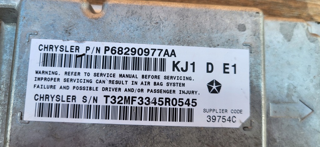 фото №8, Jeep cherokee liberty kj 01-07r датчик подушка безпеки p68290977aa