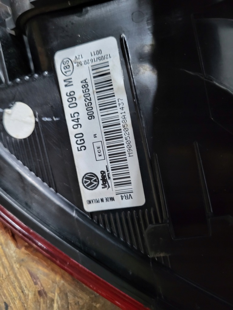 Vw golf vii 7 hb лампа задня задня права Ціна