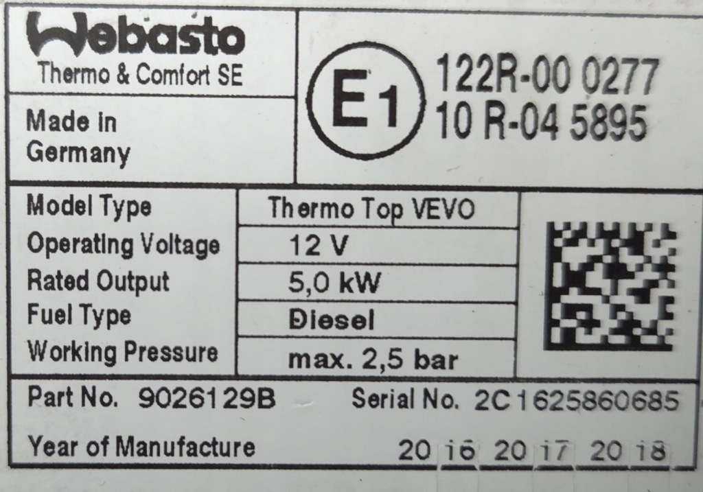 Piecyk обогреватель стояночный webasto дизель vw sharan 7n 7n0819005ae в Украине