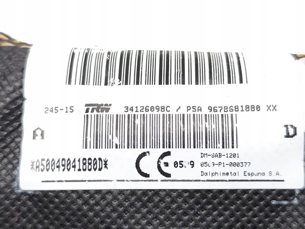 фото №7, Citroen c4 grand picasso подушка воздушная подушка безопасности сиденье prawidłowy 2015