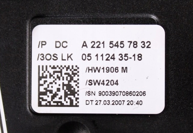 Датчик kąta повороту mercedes w221 07r a2215457832 Недорого