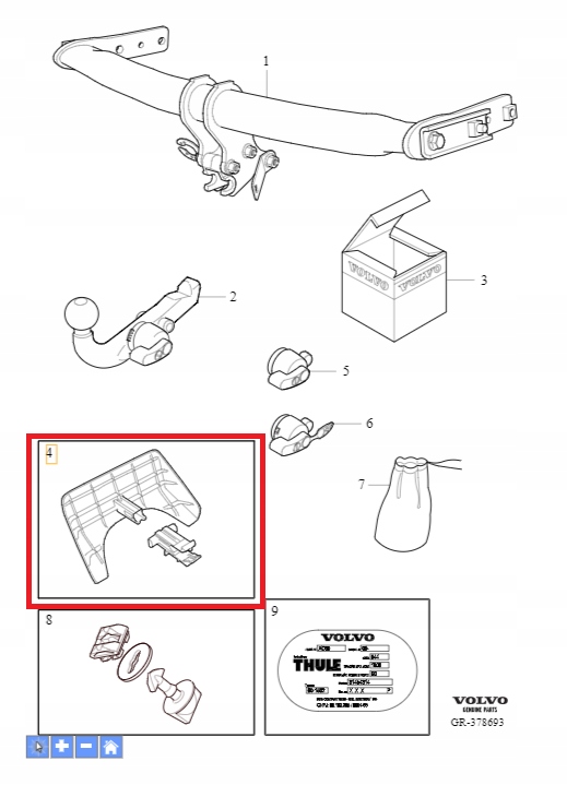 фото №1, Заглушка фаркоп бампера задня volvo xc60 2009- оригінальний номер 31359564