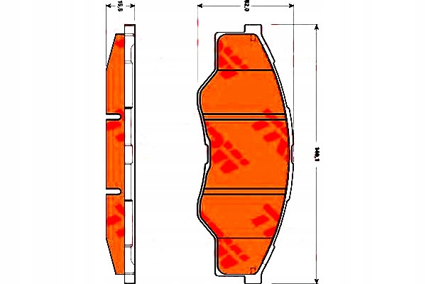 фото №1, Trw гальмівні колодки ham. toyota перед hi-lux