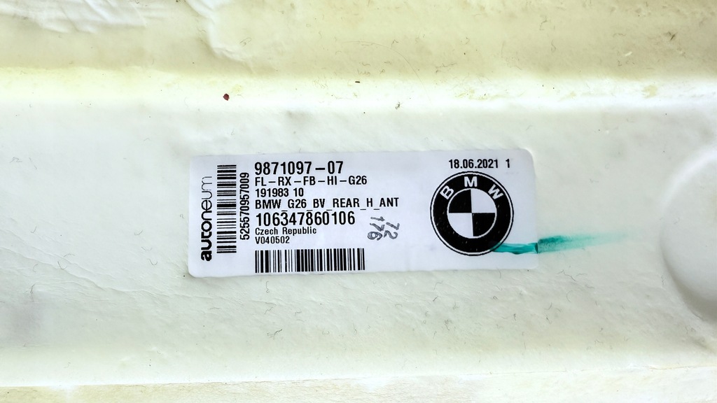 фото №6, Bmw g26 килимок обшивка підлога czarna задня задня 9871097