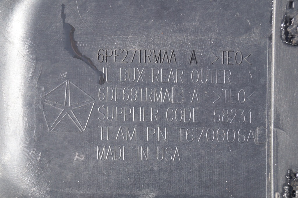 фото №11, Бампер задняя задний задний jeep wrangler jl pdc 2017-2022 6pf27trmaa