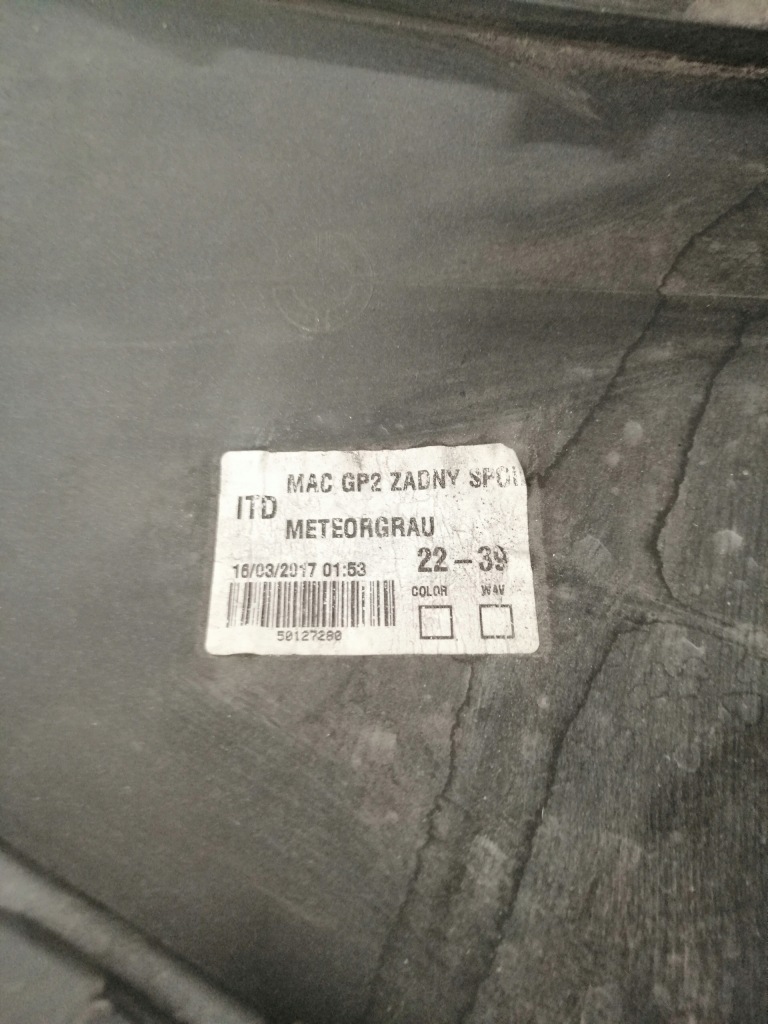 Vw touareg ii рестайлінг  спойлер накладка бампера задній Оригінал