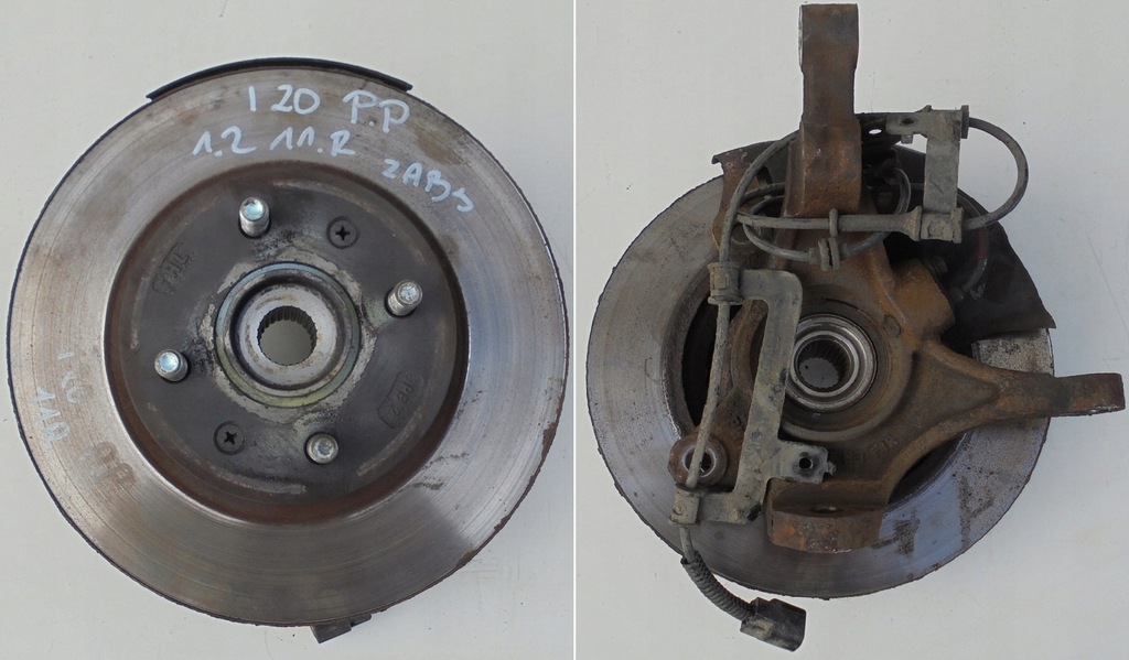 фото №1, Hyundai i20 11 r 1.2 поворотный кулак правая перед с abs