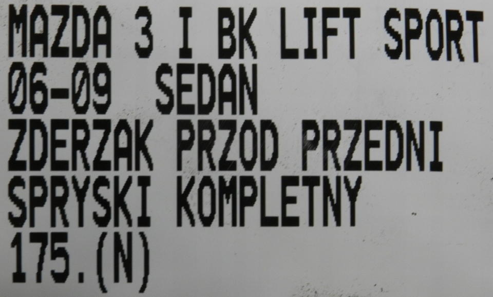 175.zderzak перед передний mazda 3 sedan lift sport Недорого