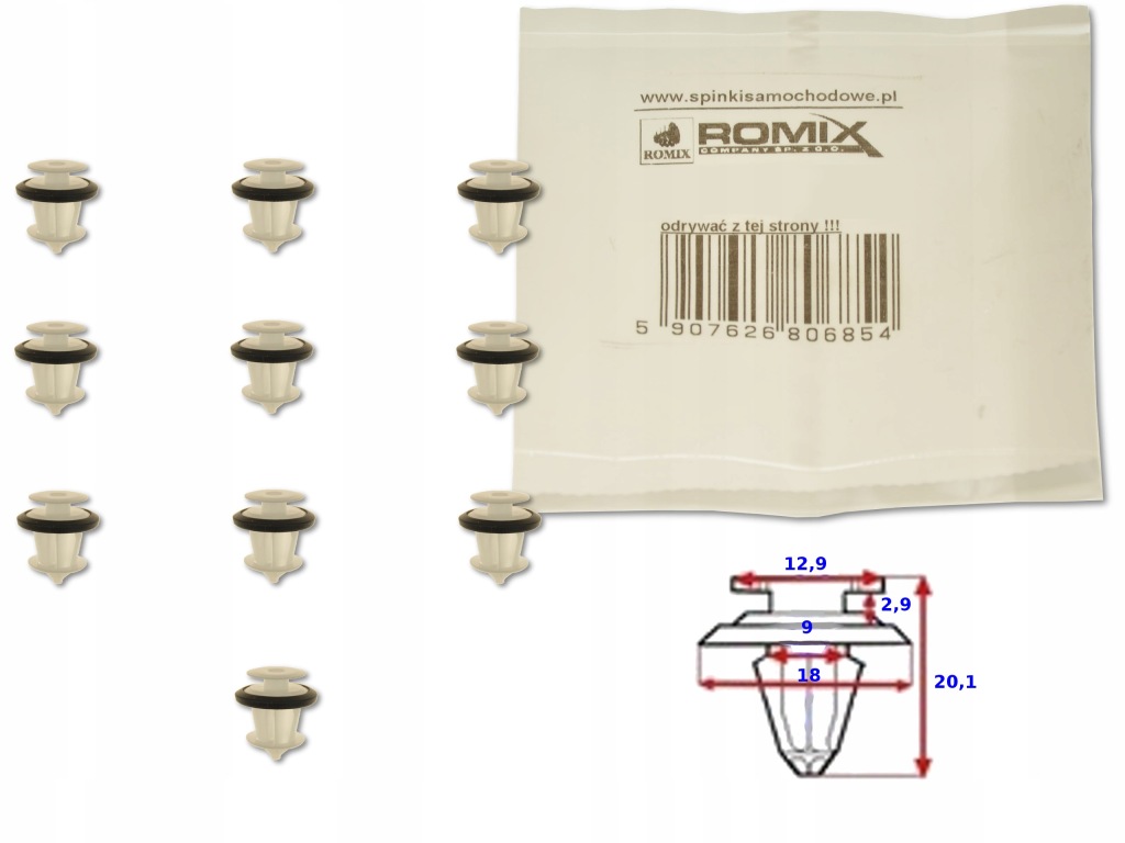 фото №1, Toyota corolla e18 13- клипса штифт обшивка дверей дверь