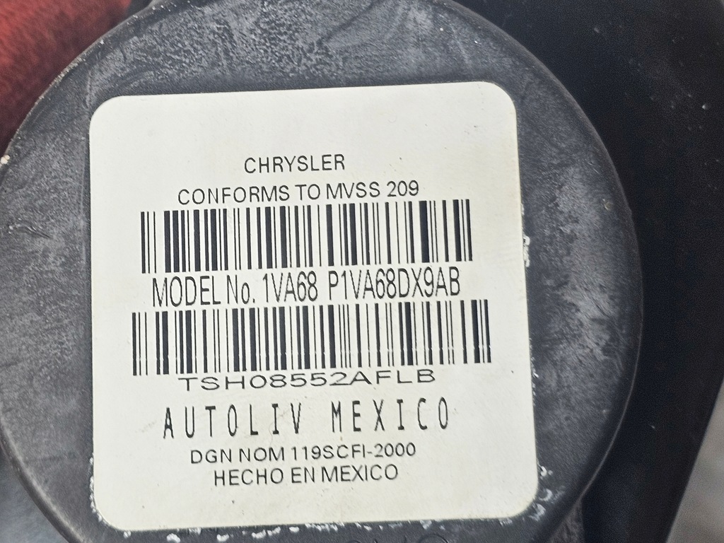 фото №16, Chrysler 200 16- pas безопасности левый правый перед 1va67dx9ab usa