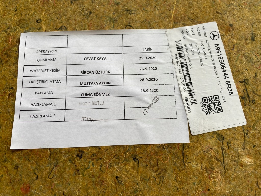 A9616906444 mercedes actros mp4 обивка кабины спинка bigspace big space в Украине