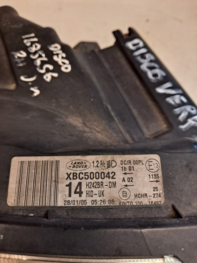 фото №9, Лампа правая правый перед ксенон land rover discovery iii xbc500042