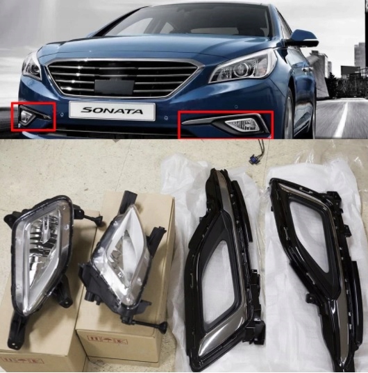 фото №1, Комплект противотуманные фары + решётка sonata 2015 - 2018