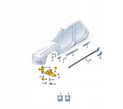фото №12, Audi a6 c8 avant передний правый спойлер колеса 4k0853888e