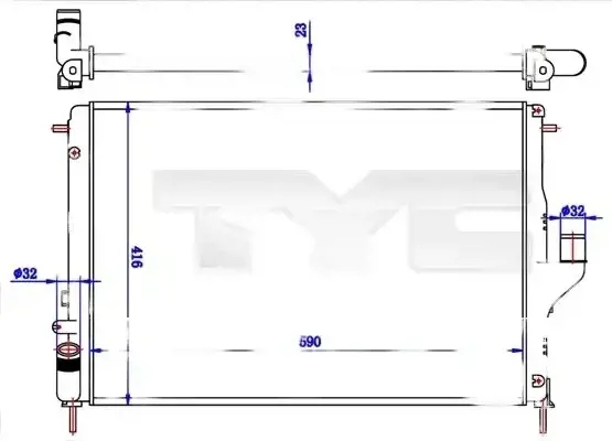 фото №1, Радіатор wody 728-0056-r tyc dacia duster logan i
