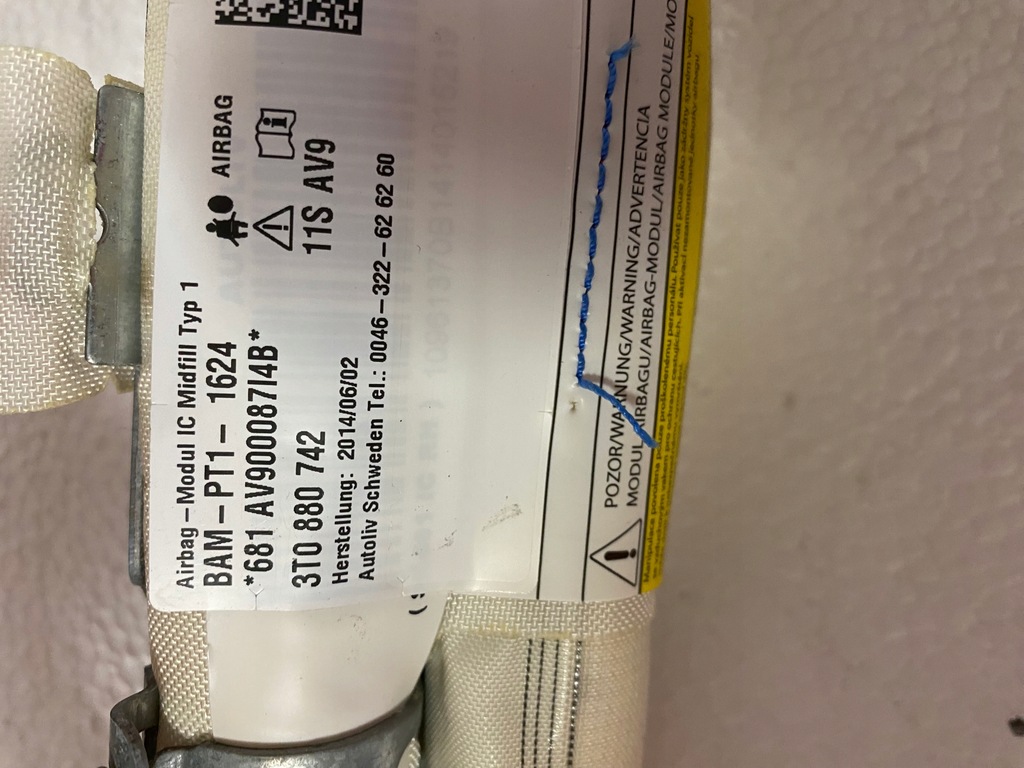 фото №5, Шторка безопасности air bag правая skoda superb ii sedan org