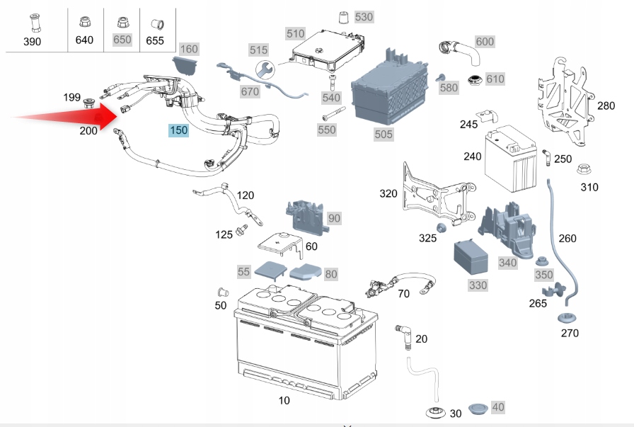 фото №1, Клема плюсова mercedes mercedes оригінальний номер a1675405201