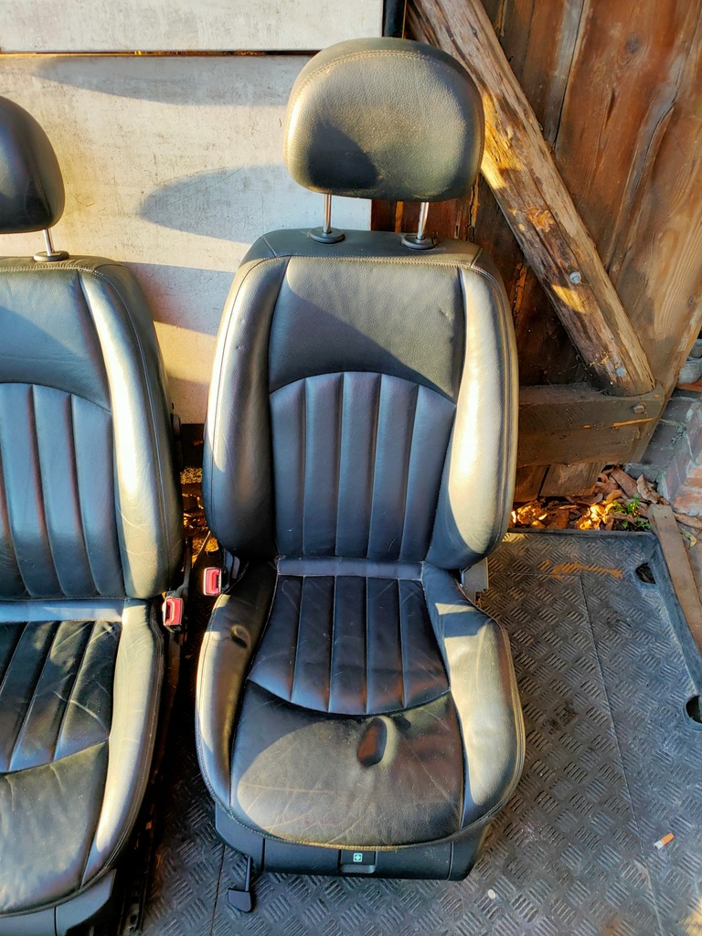 фото №5, Сидіння салон mercedes w211 шкіра чорні комплект