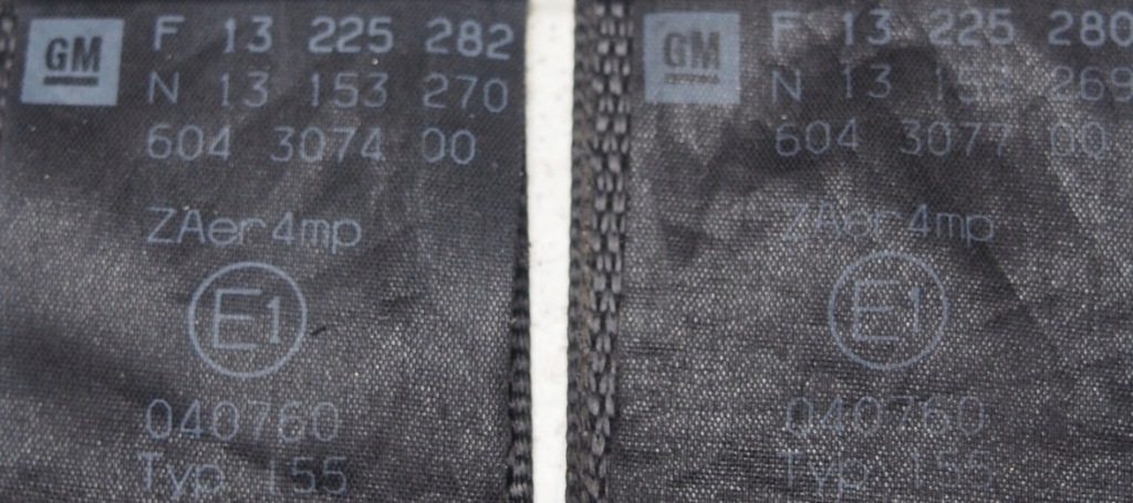 фото №3, Ремни безопасности натяжители перед opel corsa d+r 13225280 13225282