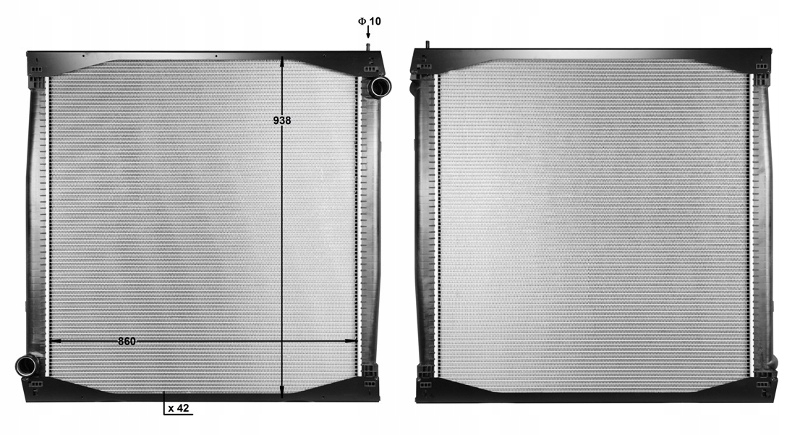 Купить Радиатор воды комплектная scania 4 1327249
